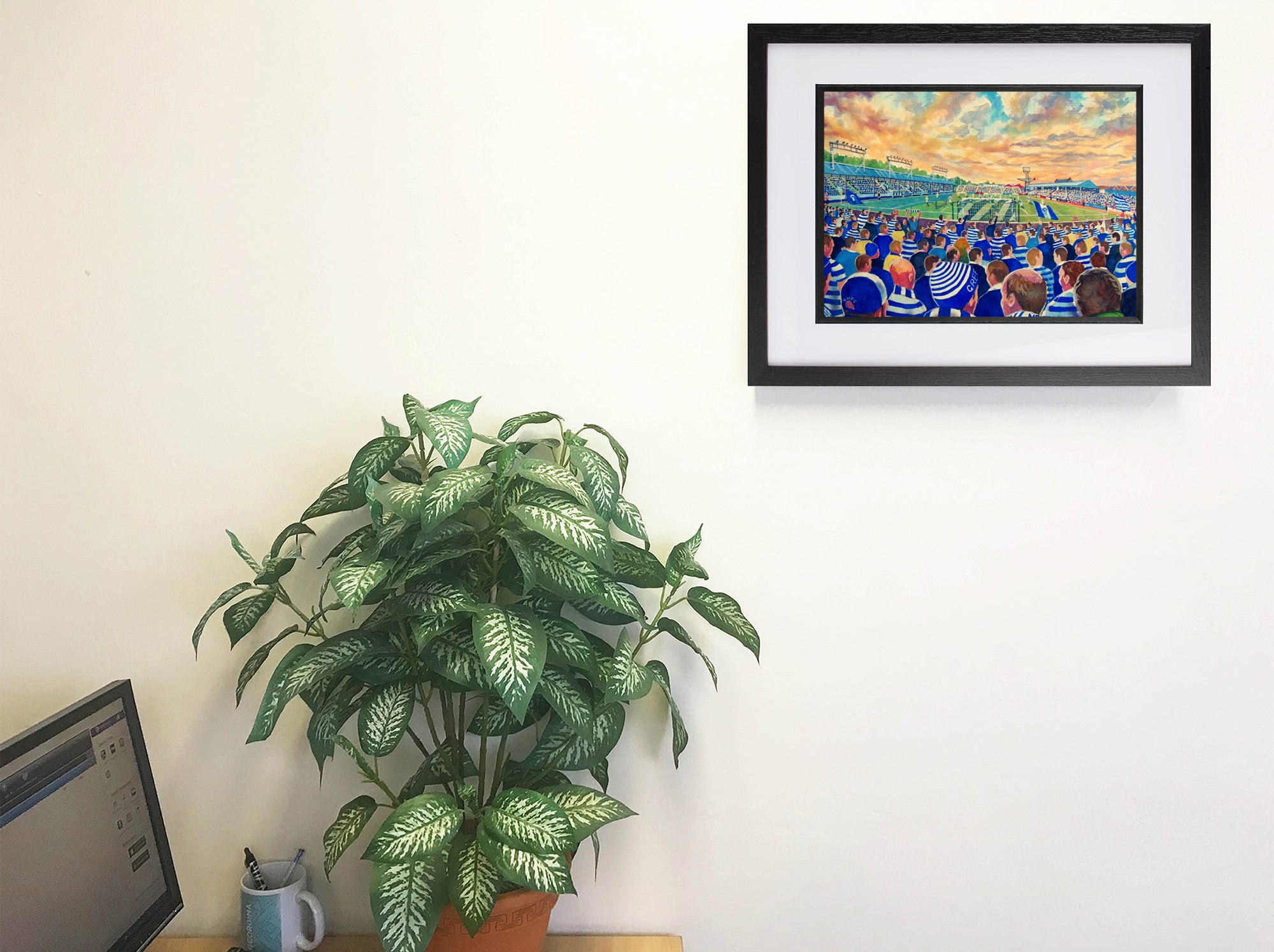 Greenock Morton FC Cappielow Park Stadium Wall Art A4 Print