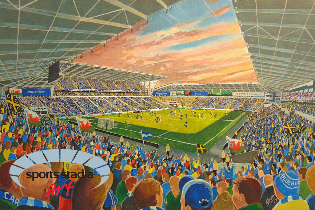 Cardiff City FC Stadium Wall Art A4 Print