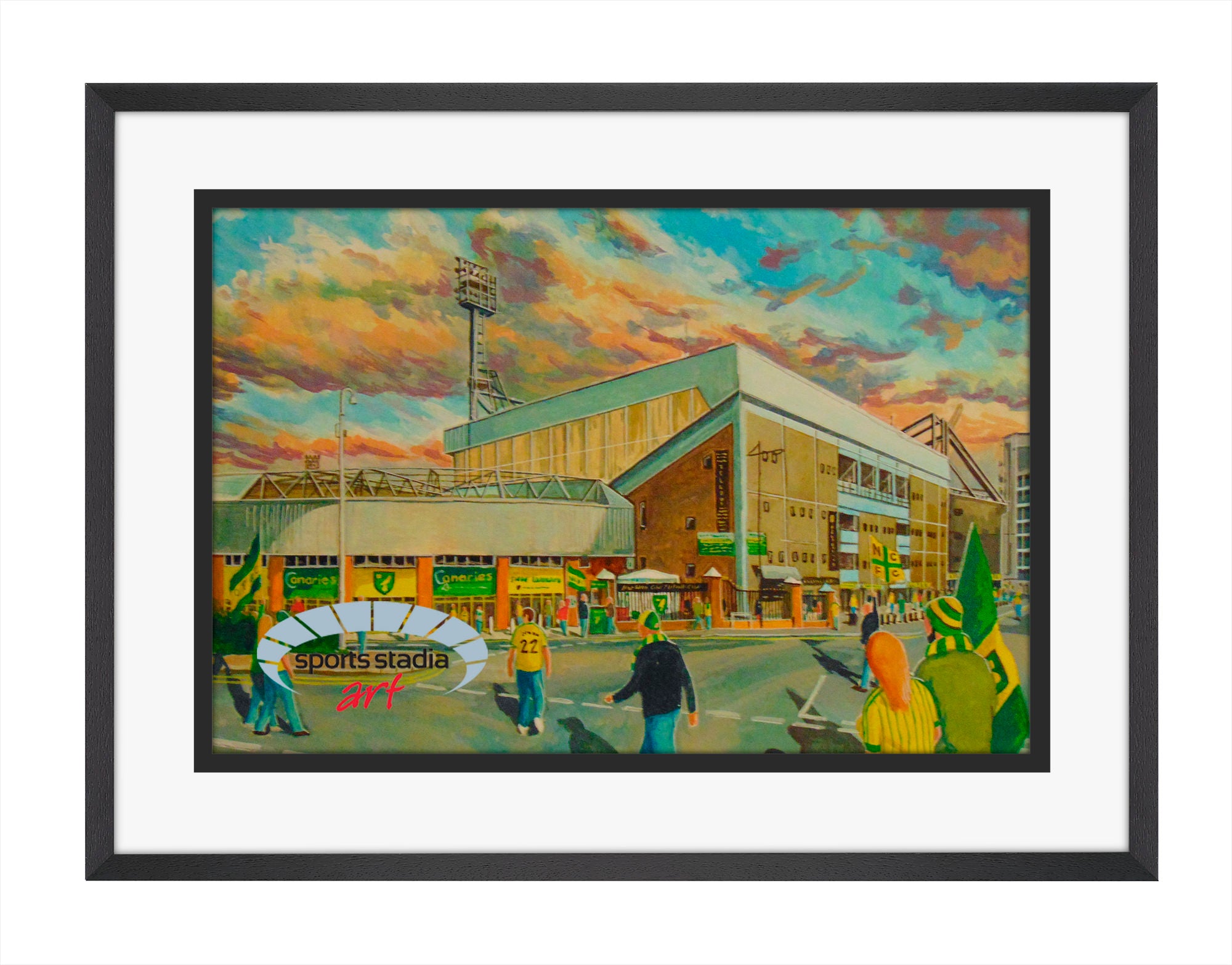 Norwich City FC Carrow Road Stadium Wall Art A4 Print