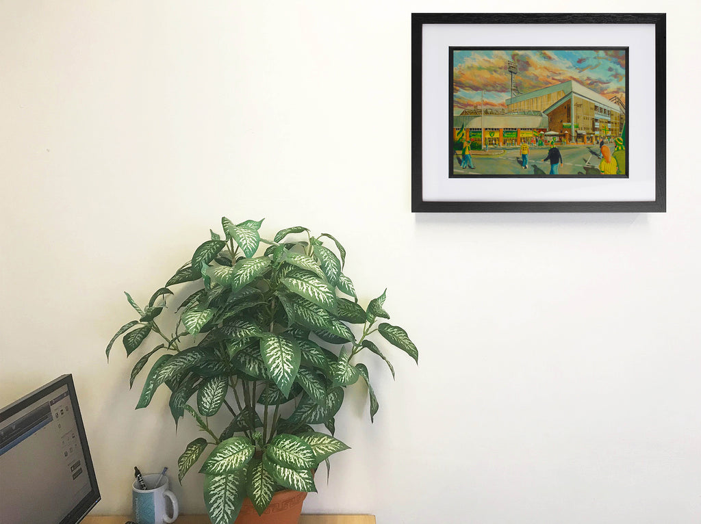 Norwich City FC Carrow Road Stadium Wall Art A4 Print