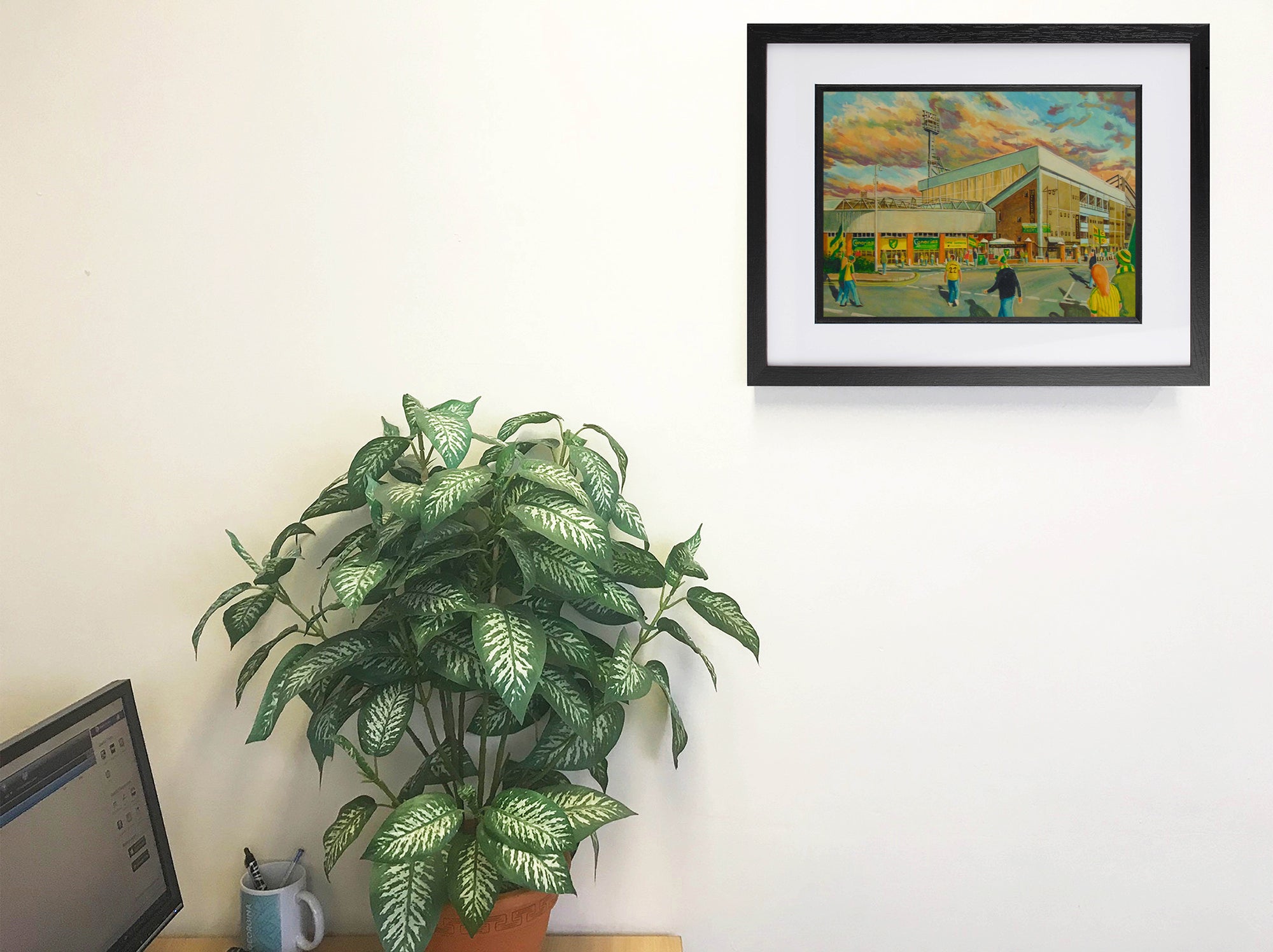 Norwich City FC Carrow Road Stadium Wall Art A4 Print