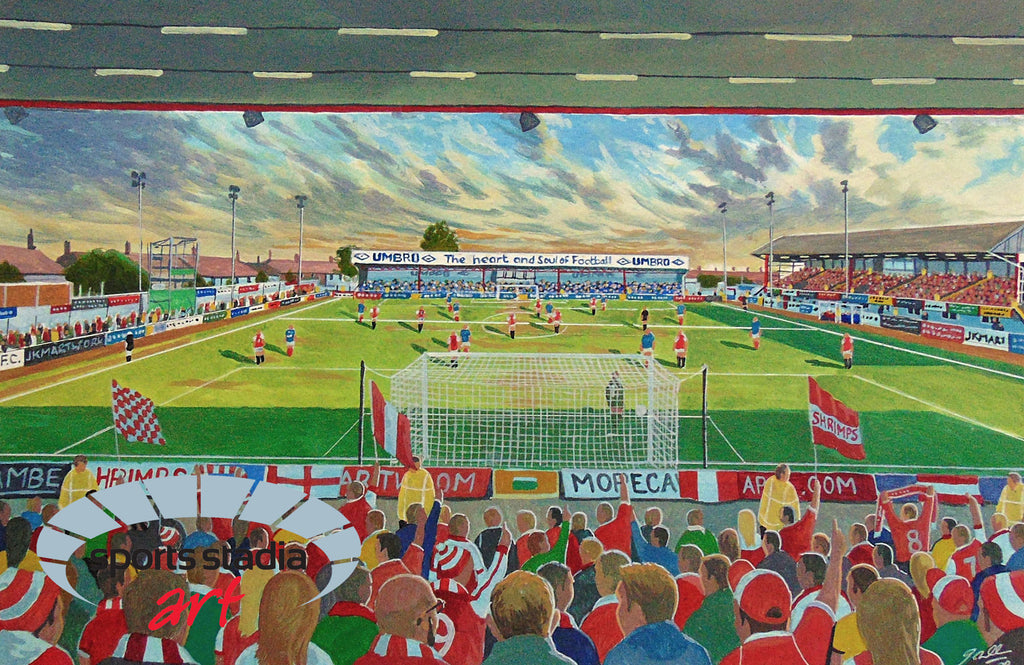 Morecambe FC Christie Park Stadium Wall Art A4 Print