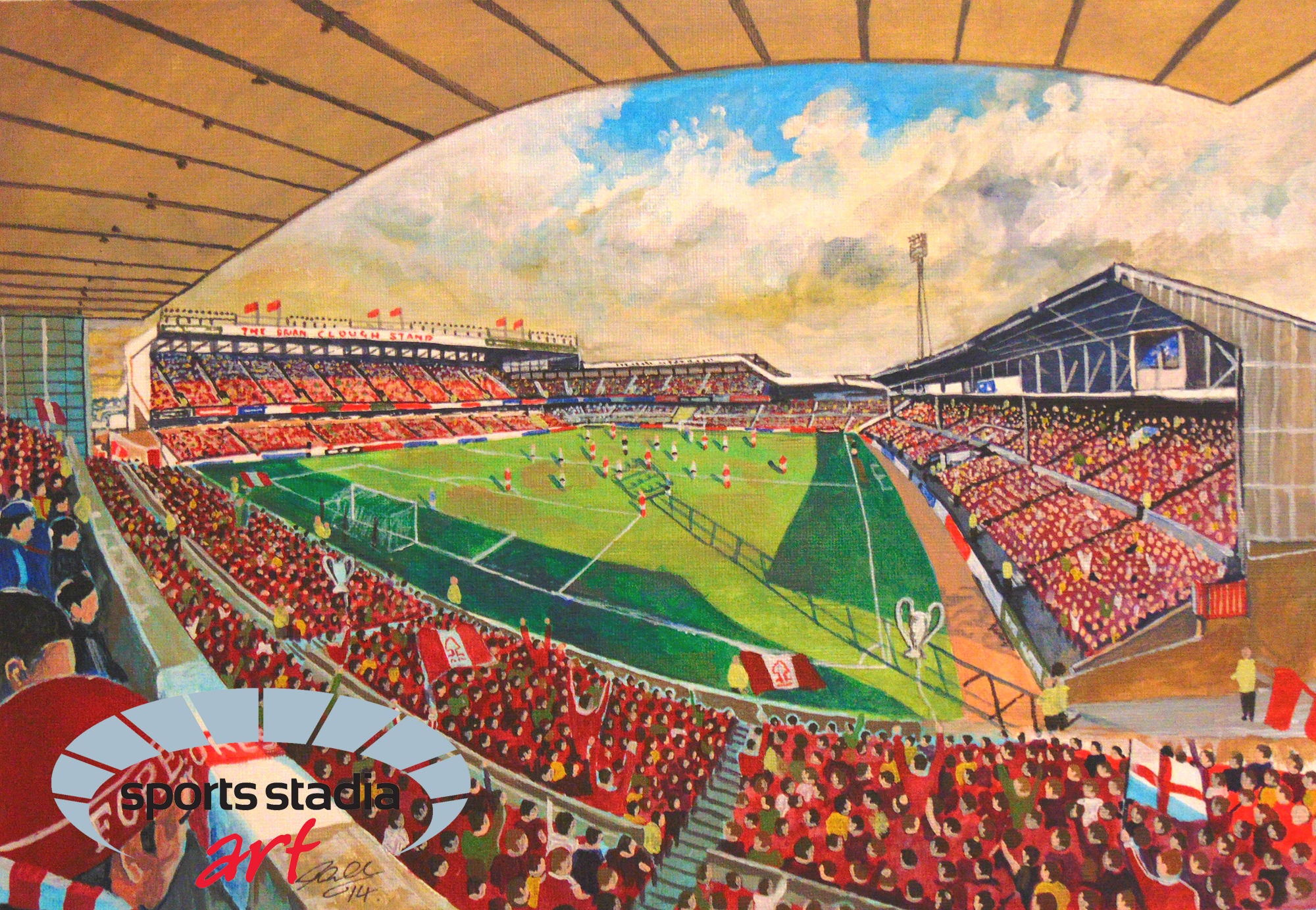 Nottingham Forest FC City Ground Stadium A4 Art Print
