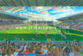 Widnes Rugby League Club DCBL Stadium Wall Art A4 Print