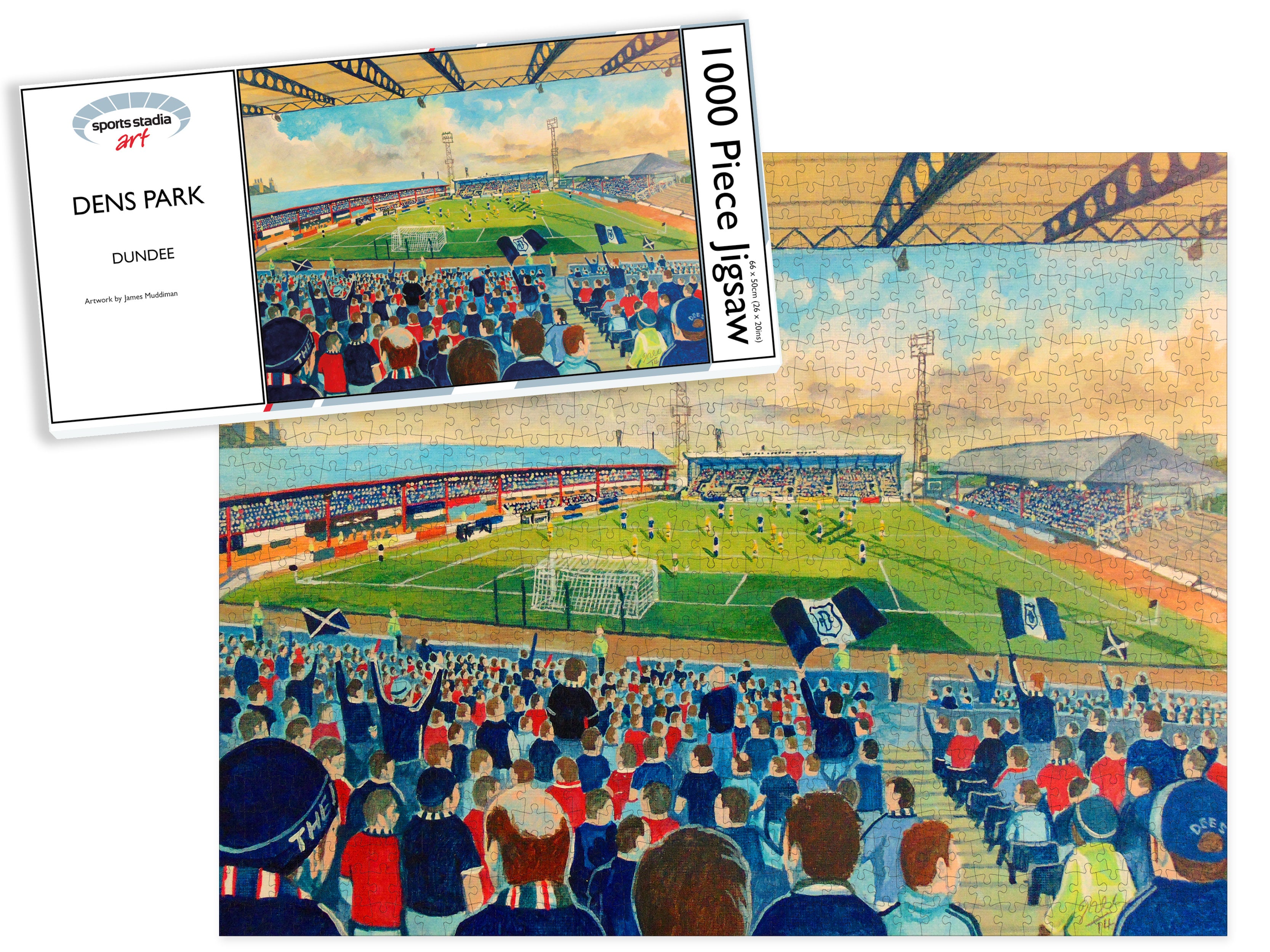 Dundee FC Dens Park Stadium Art Jigsaw Puzzle