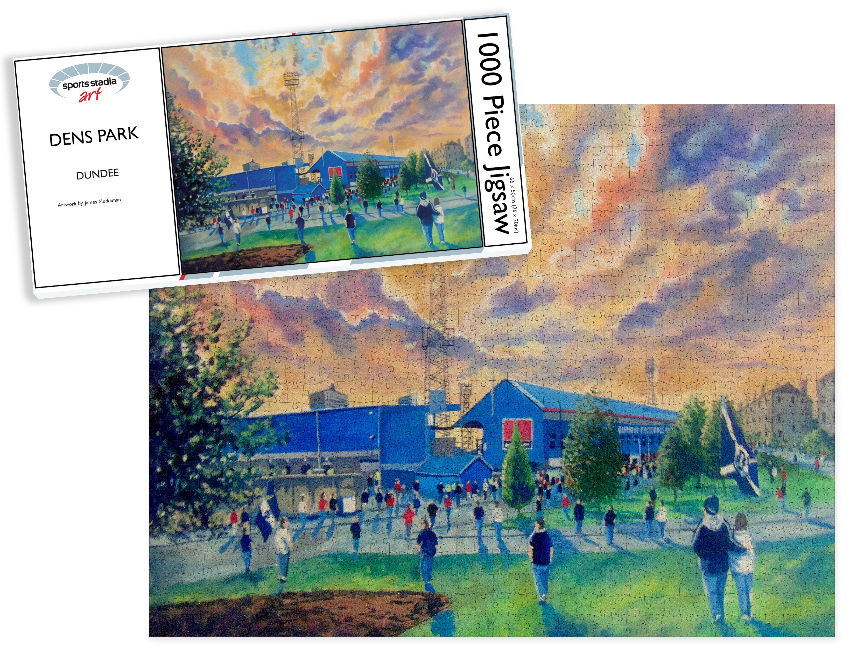 Dundee FC Dens Park Stadium Art 'Going to the Match' Jigsaw Puzzle