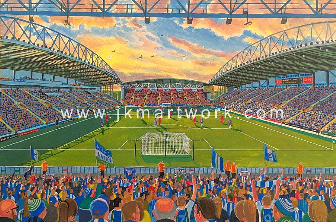 Wigan Athletic FC DW Stadium Wall Art A4 Print