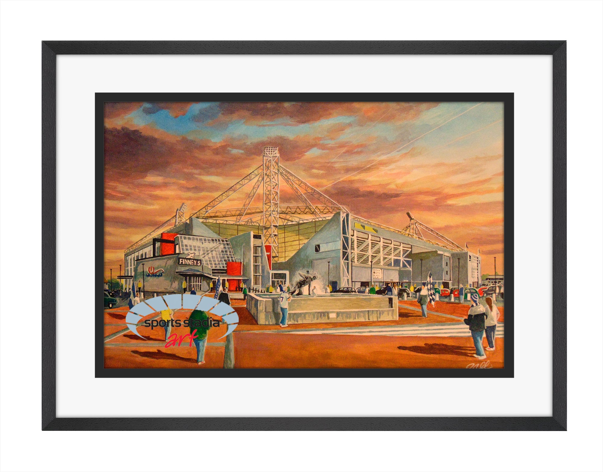 Preston North End Deepdale Stadium 'Going to the Match' Wall Art A4 Print
