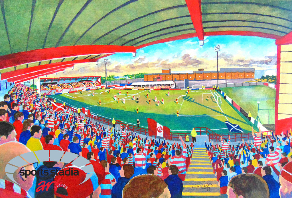Hamilton Academical FC Douglas Park Stadium Wall Art A4 Print
