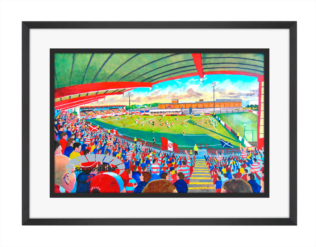 Hamilton Academical FC Douglas Park Stadium Wall Art A4 Print
