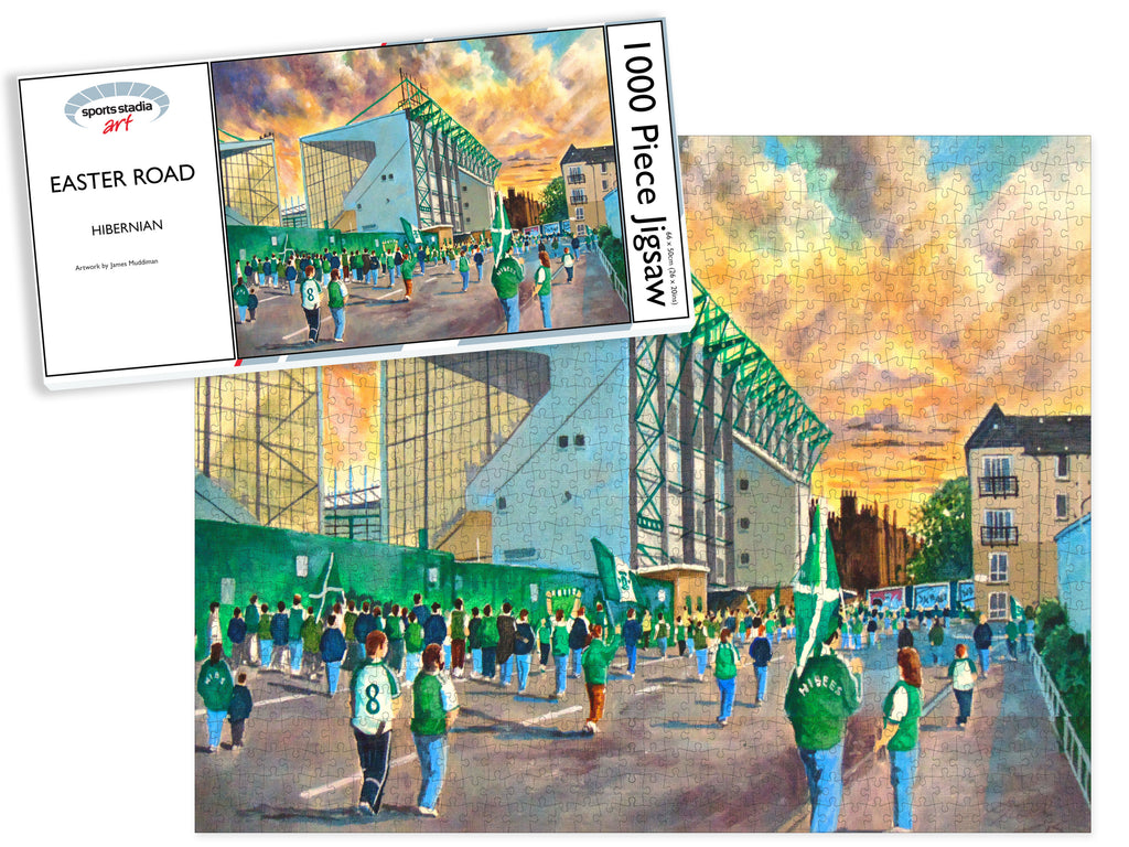 Hibernian FC Easter Road Stadium Art 'Going to the Match' Jigsaw Puzzle