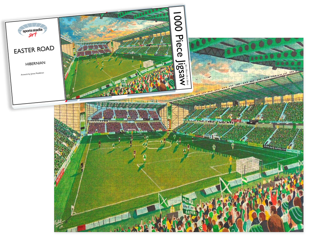Hibernian FC Easter Road Stadium Art Jigsaw Puzzle