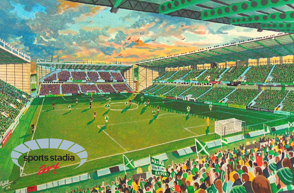 Hibernian FC Easter Road Stadium Wall Art A4 Print