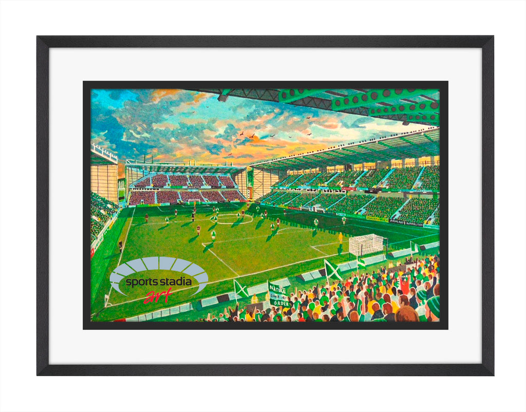 Hibernian FC Easter Road Stadium Wall Art A4 Print