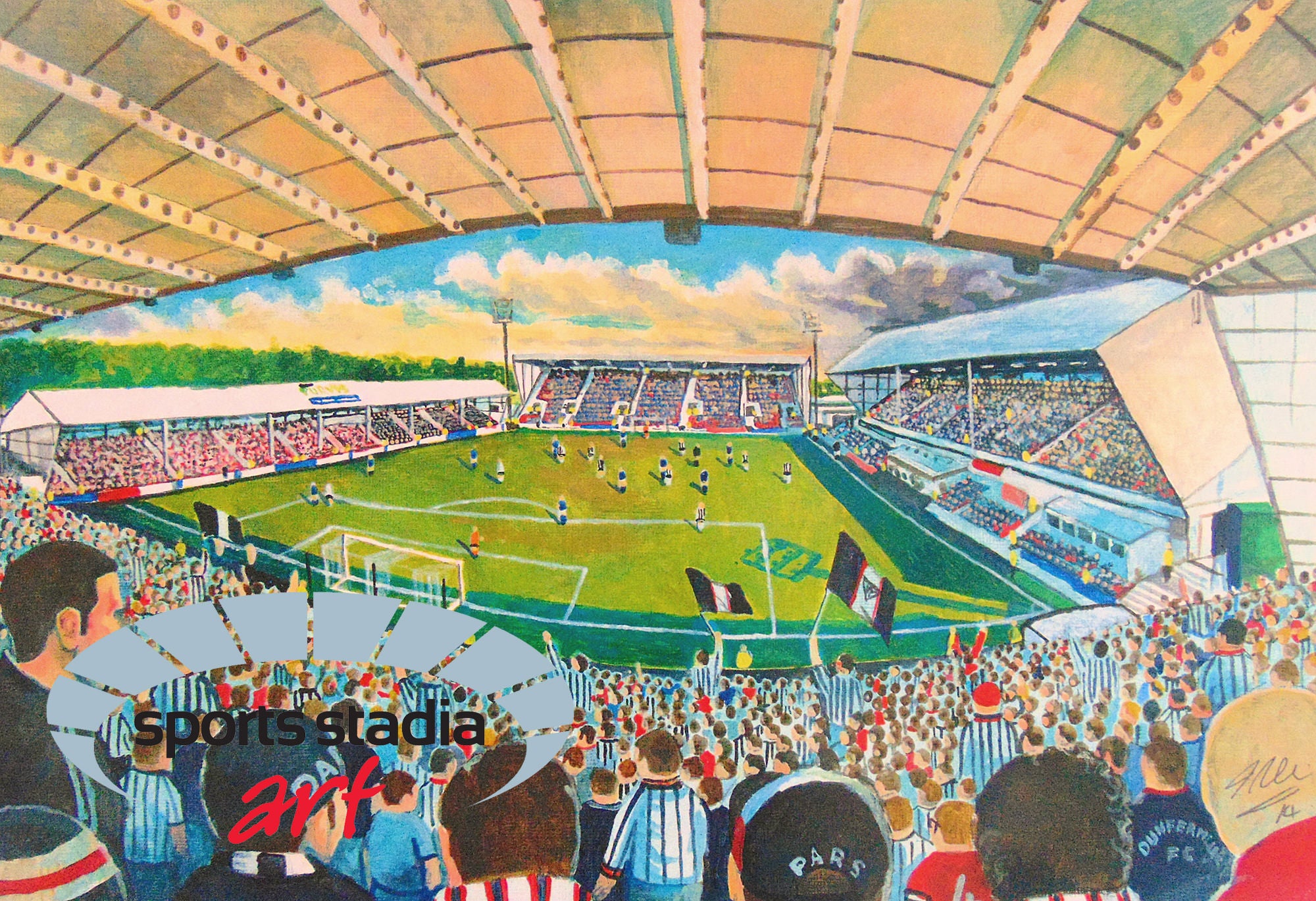 Dunfermline Athletic FC East End Park Stadium Wall Art A4 Print