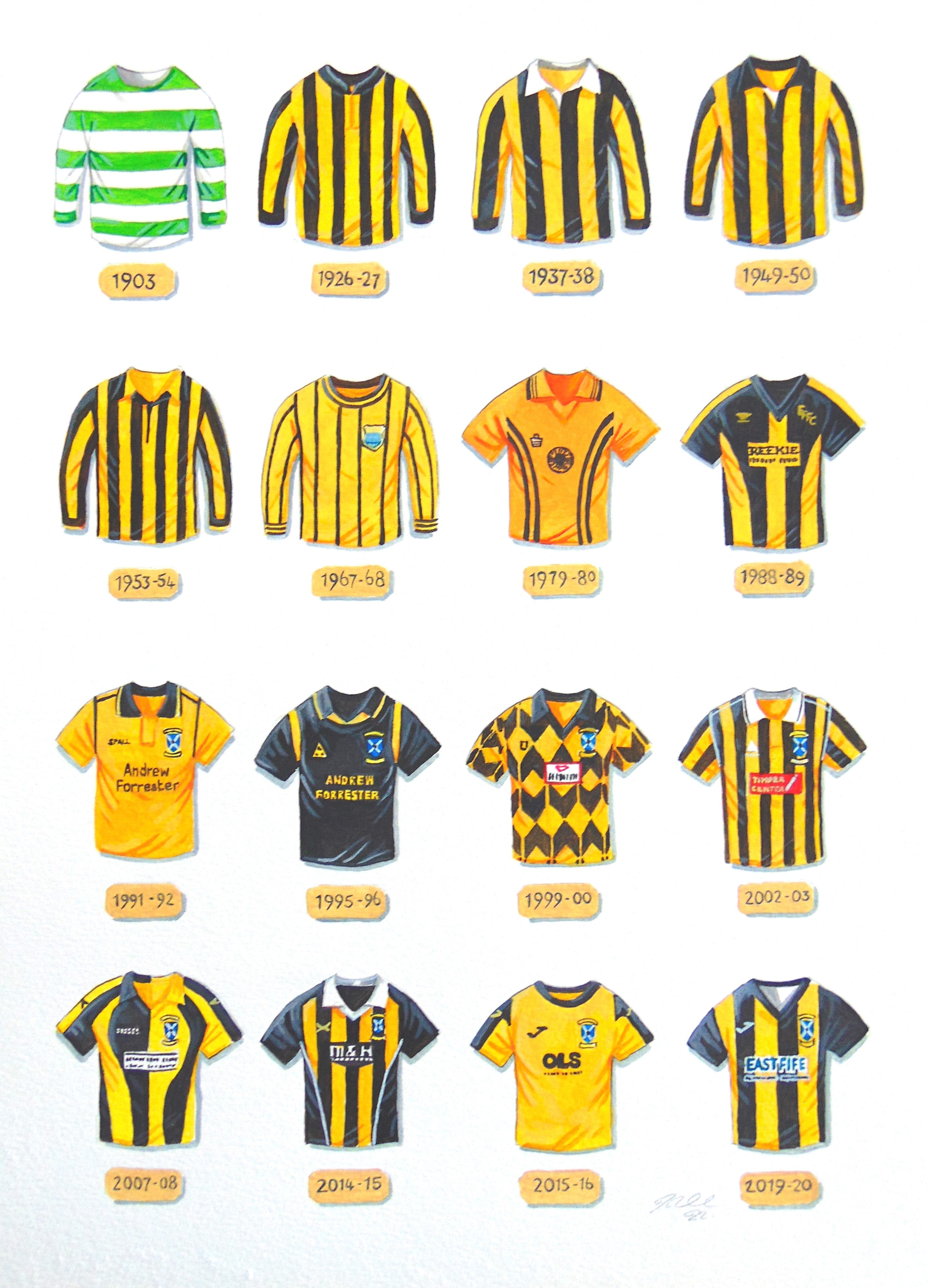 East Fife FC Retro Art Shirts T-Shirt