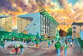 Hibernian FC Easter Road Stadium 'Going to the Match' Wall Art A4 Print