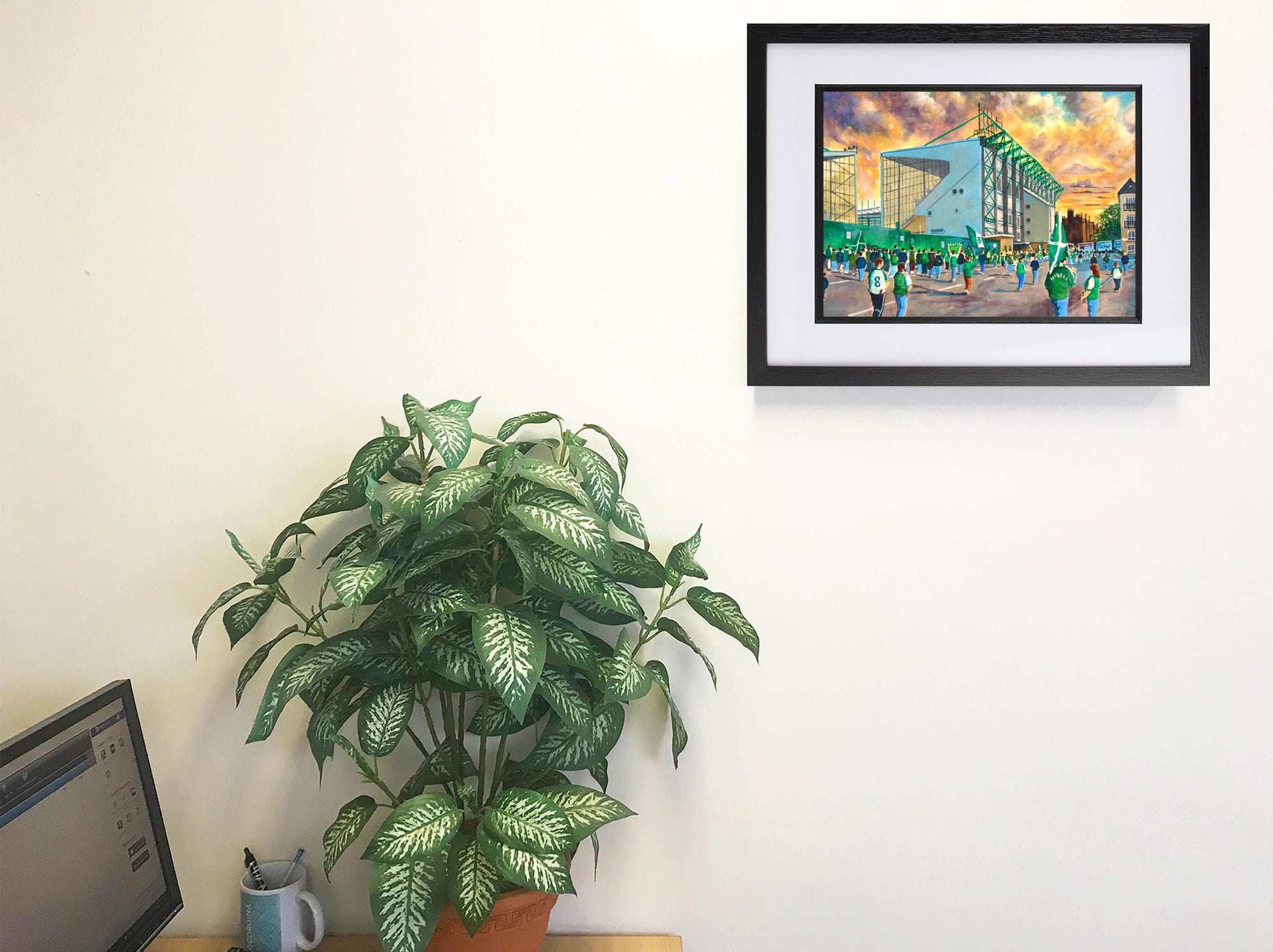 Hibernian FC Easter Road Stadium 'Going to the Match' Wall Art A4 Print