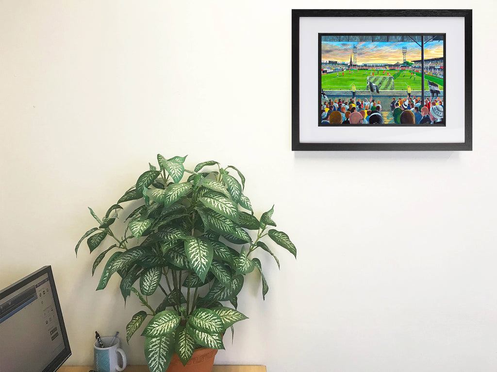 Hereford FC Edgar Street Stadium Wall Art A4 Print