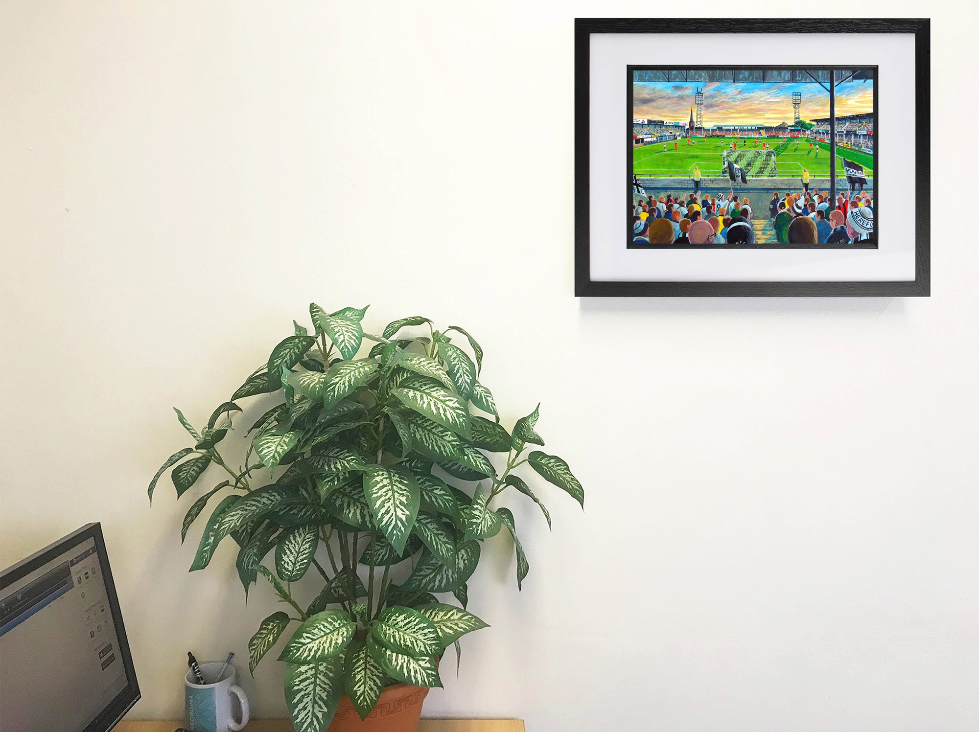 Hereford FC Edgar Street Stadium Wall Art A4 Print