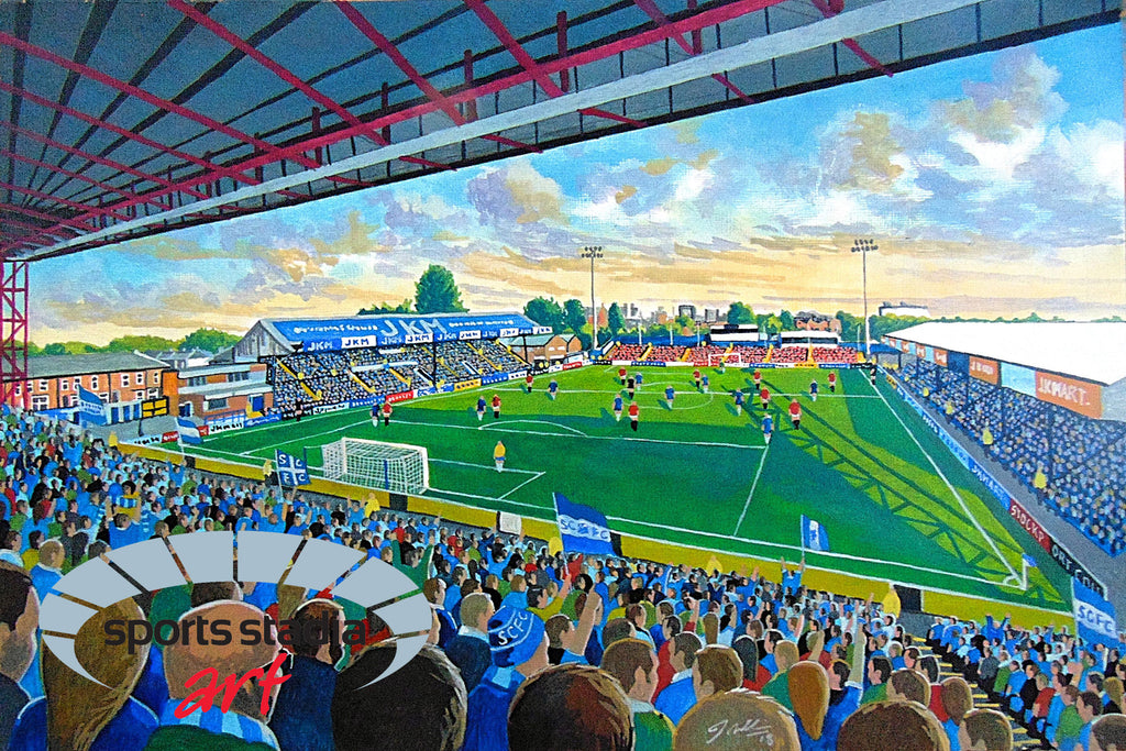 Stockport County FC Edgeley Park Stadium Wall Art A4 Print