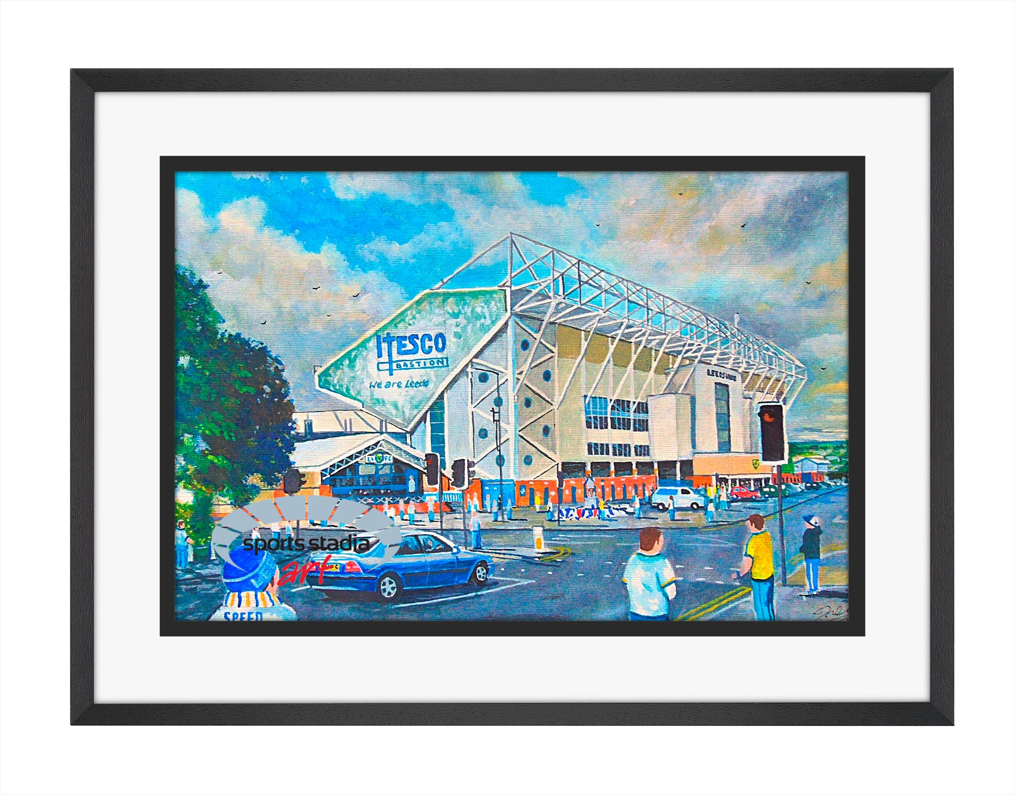 Leeds United FC Elland Road Stadium 'Going to the Match' Wall Art A4 Print