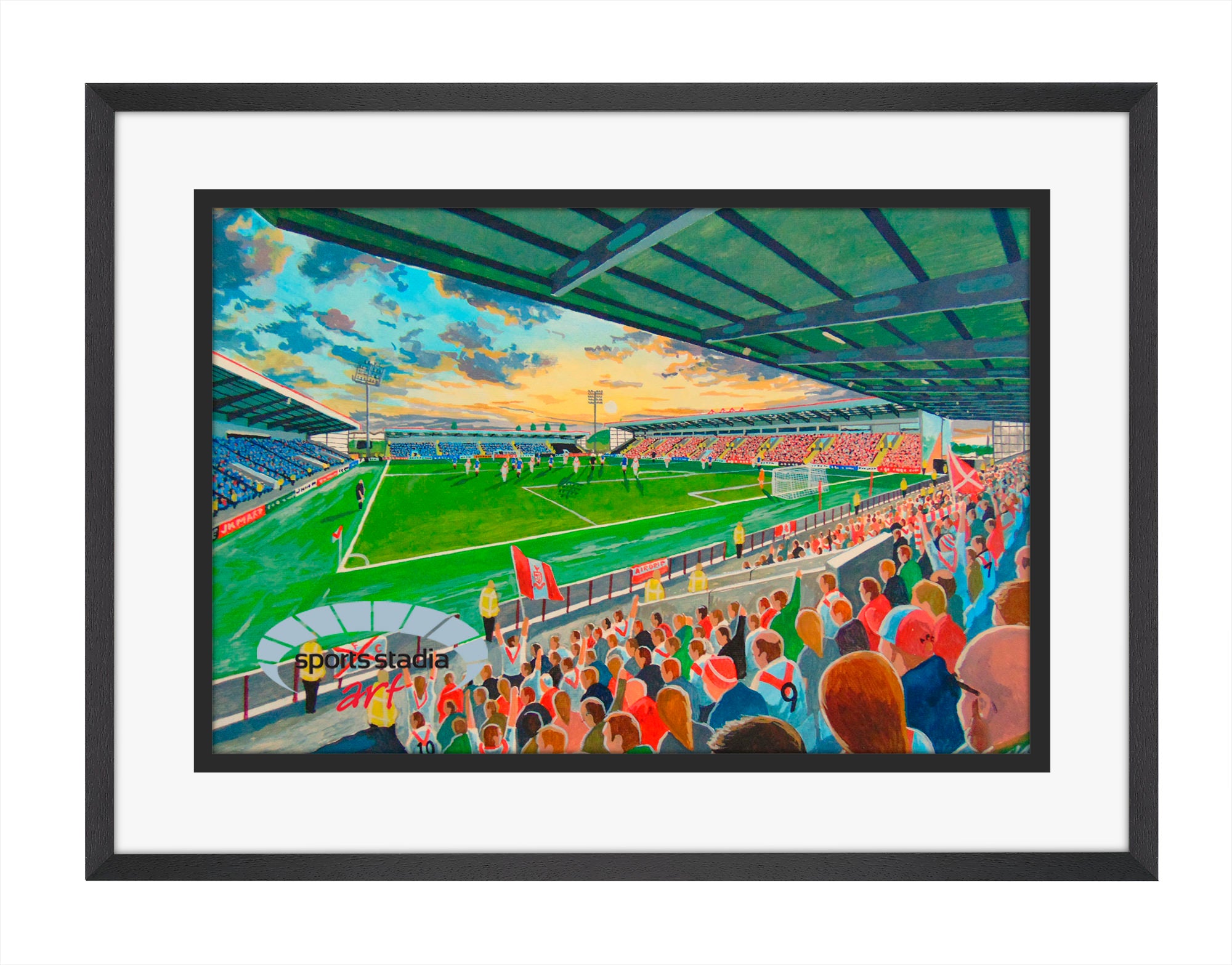 Airdrie FC Excelsior Stadium Wall Art A4 Print