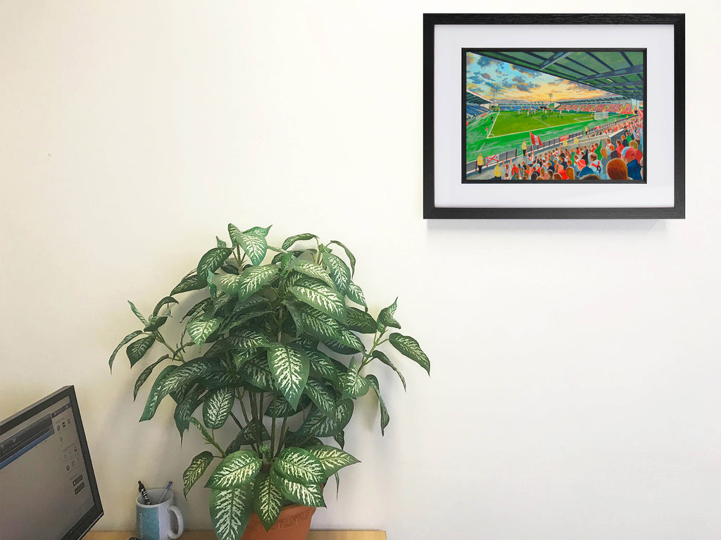 Airdrie FC Excelsior Stadium Wall Art A4 Print