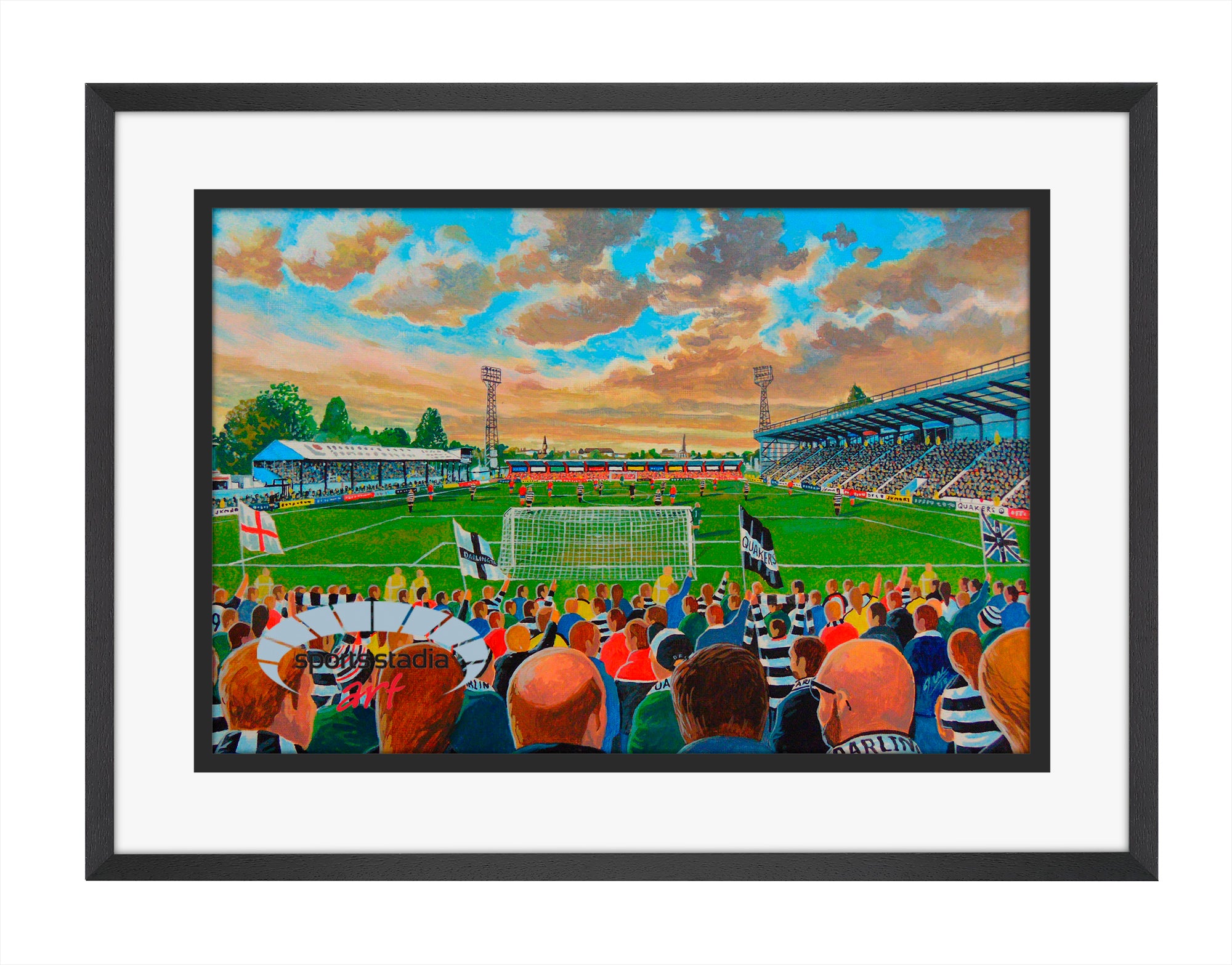 Darlington FC Feethams Stadium Wall Art A4 Print