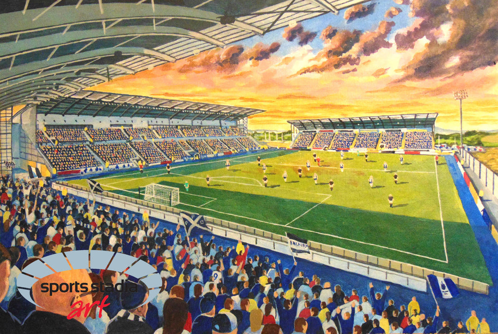 Falkirk Stadium Wall Art A4 Print