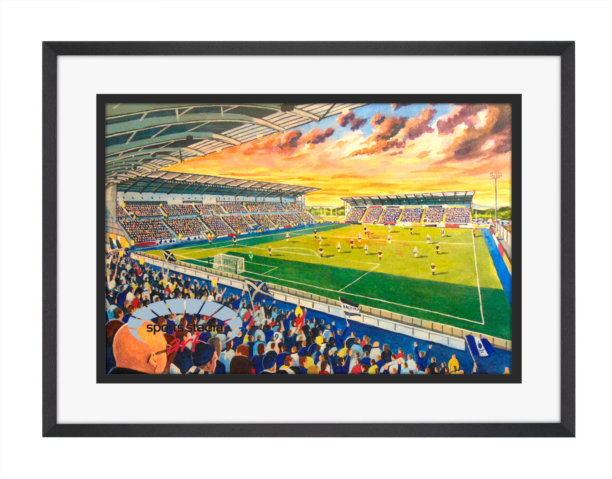 Falkirk Stadium Wall Art A4 Print