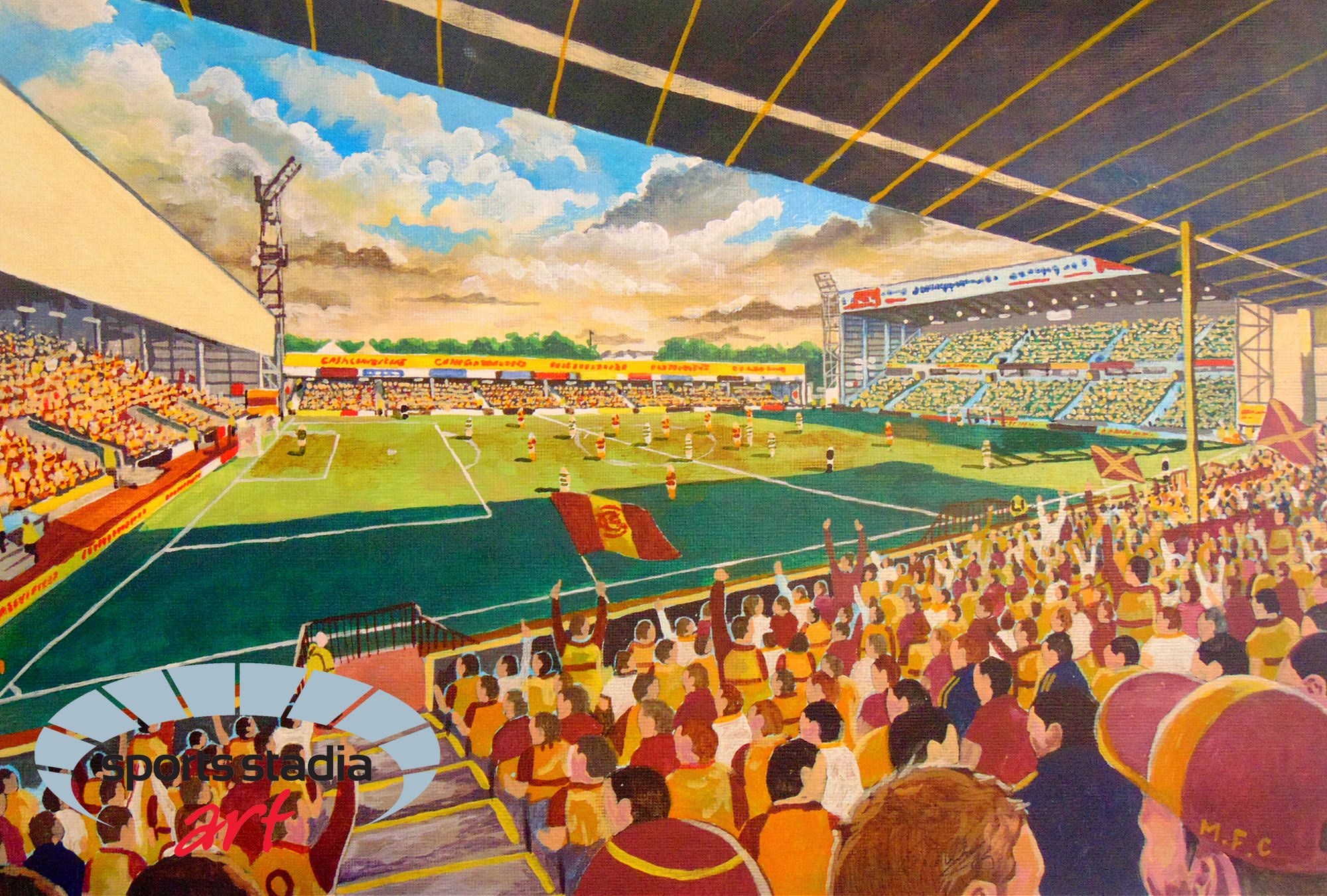 Motherwell FC Fir Park Stadium Wall Art A4 Print