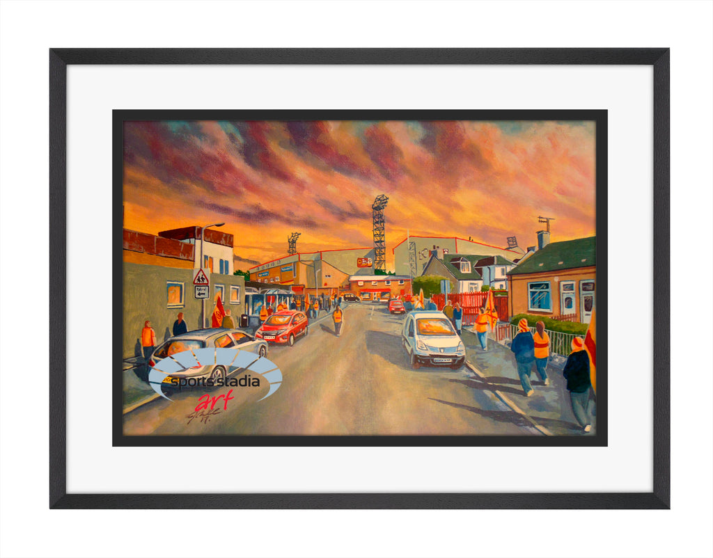 Motherwell FC Fir Park Stadium 'Going to the Match' Wall Art A4 Print