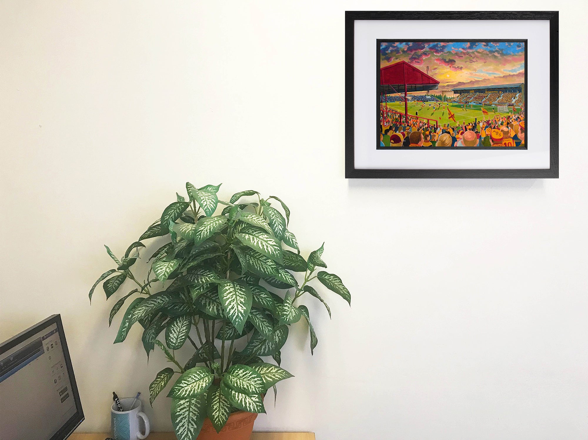 Motherwell FC Fir Park Stadium 'Yesteryear' Wall Art A4 Print