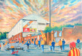 Partick Thistle FC Firhill Stadium 'Going to the Match' Wall Art A4 Print