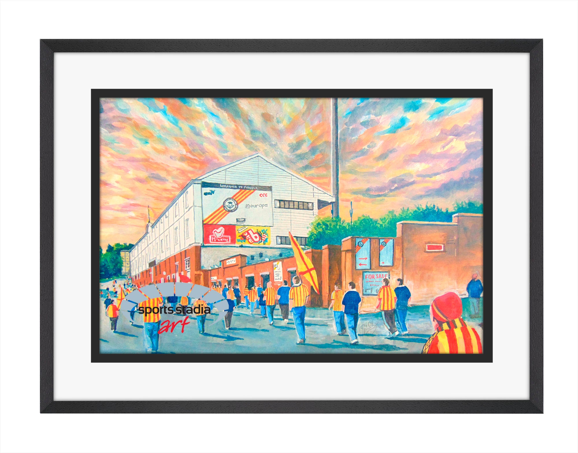 Partick Thistle FC Firhill Stadium 'Going to the Match' Wall Art A4 Print