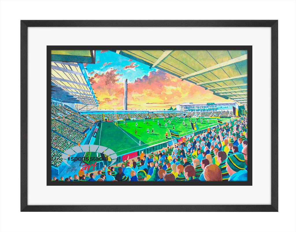 Northampton Saints Rugby Union Franklins Gardens Stadium Wall Art A4 Print