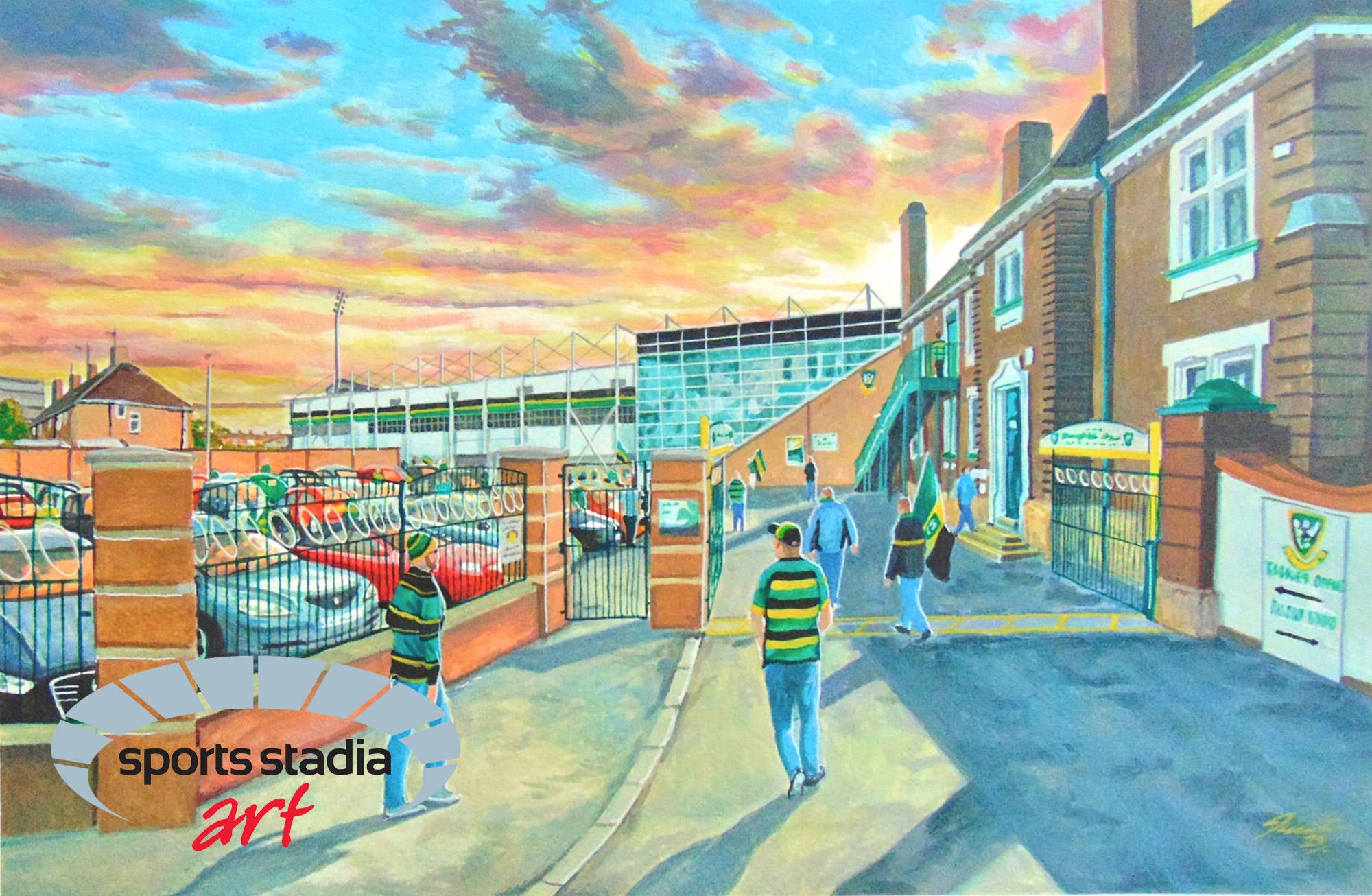 Northampton Saints Rugby Union 'Going to the Match' Wall Art A4 Print