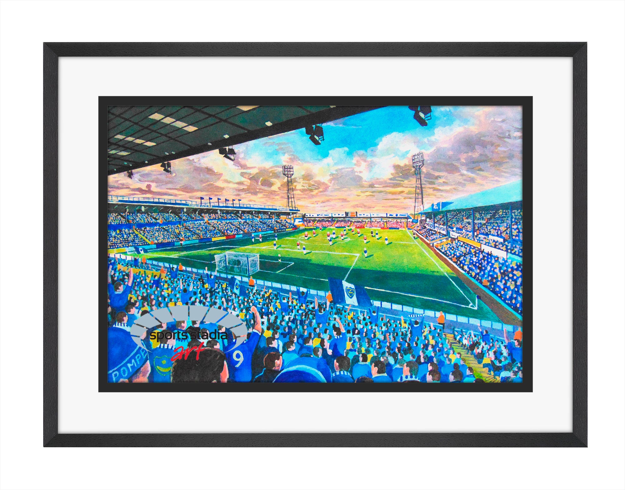 Portsmouth FC Fratton Park Stadium Wall Art A4 Print