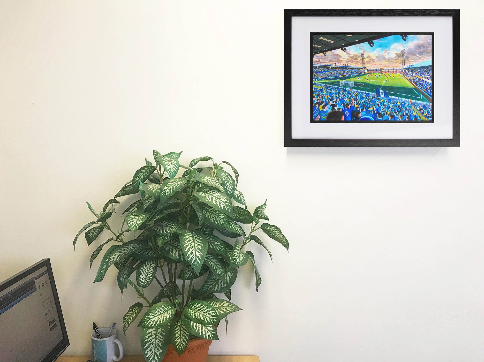 Portsmouth FC Fratton Park Stadium Wall Art A4 Print