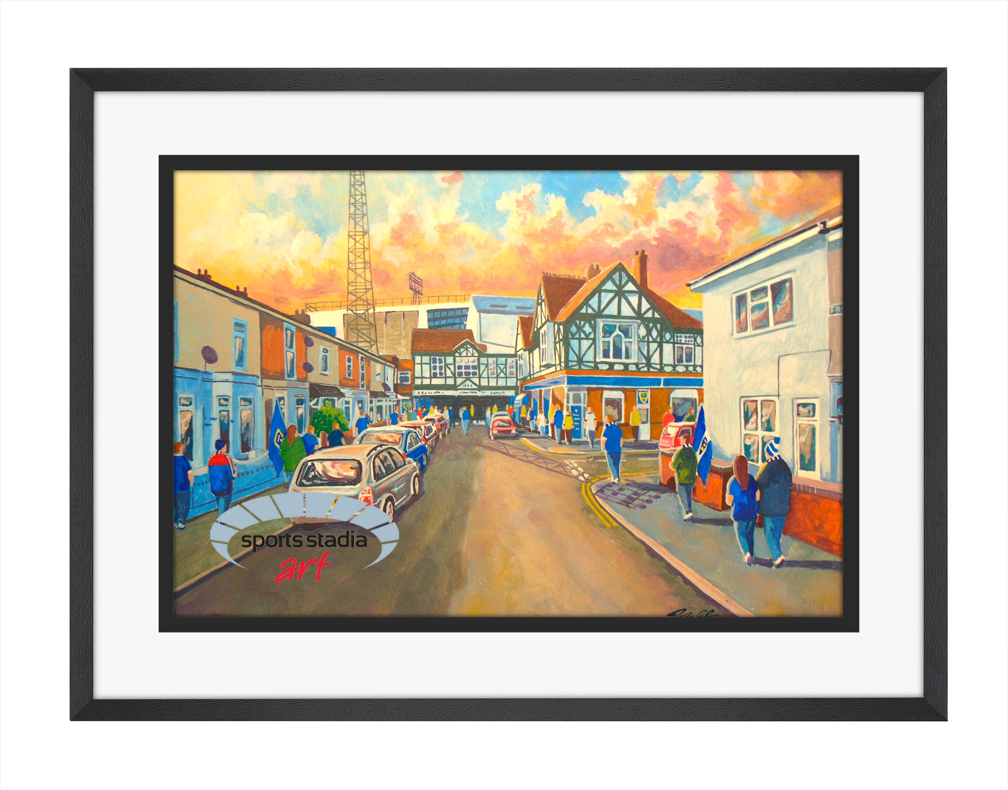 Portsmouth FC Fratton Park Stadium 'Going to the Match' Wall Art A4 Print