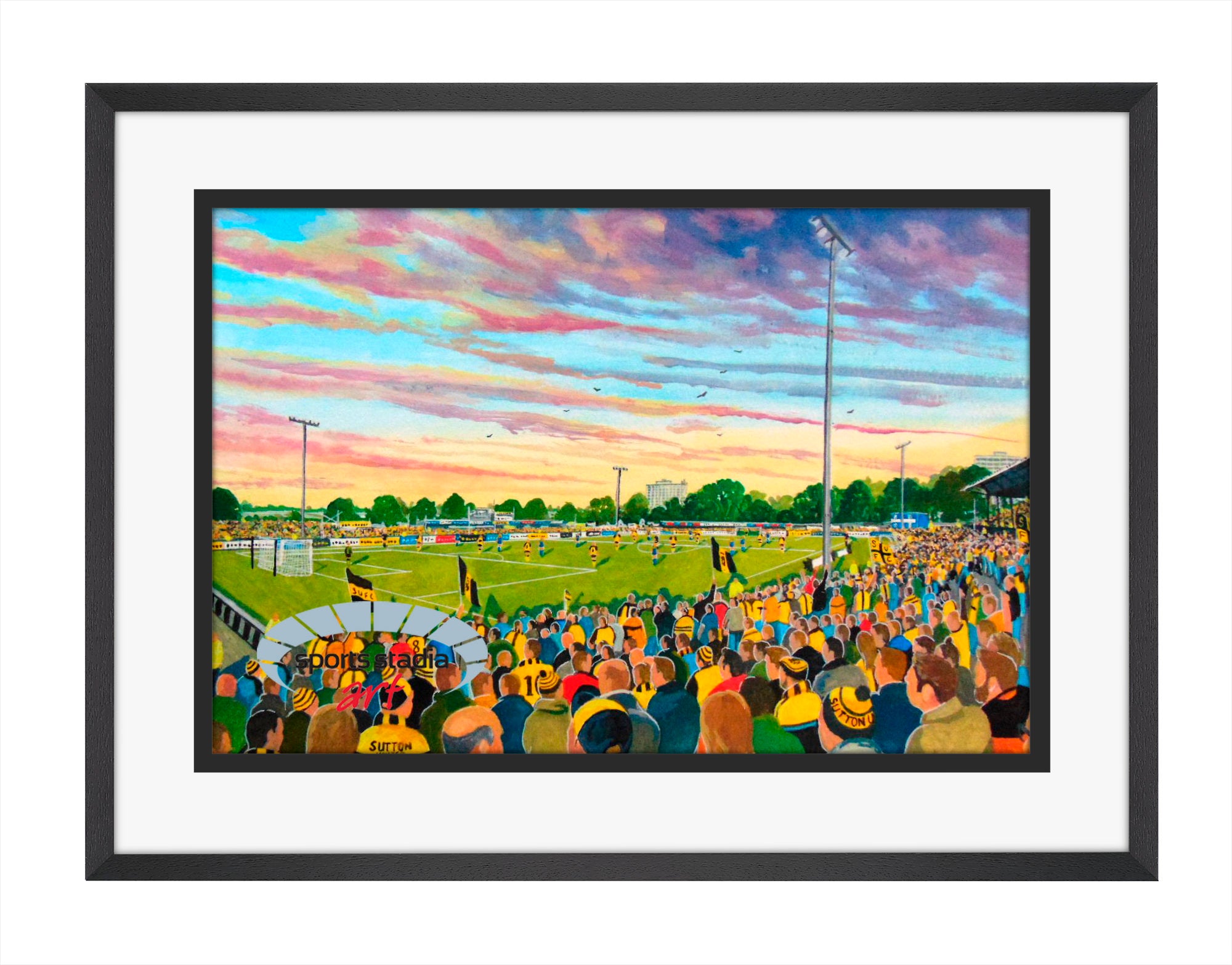 Sutton United FC Gander Green Lane Stadium Wall Art A4 Print