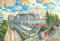 Brentford FC GTECH Stadium 'Going to the Match' Wall Art A4 Print