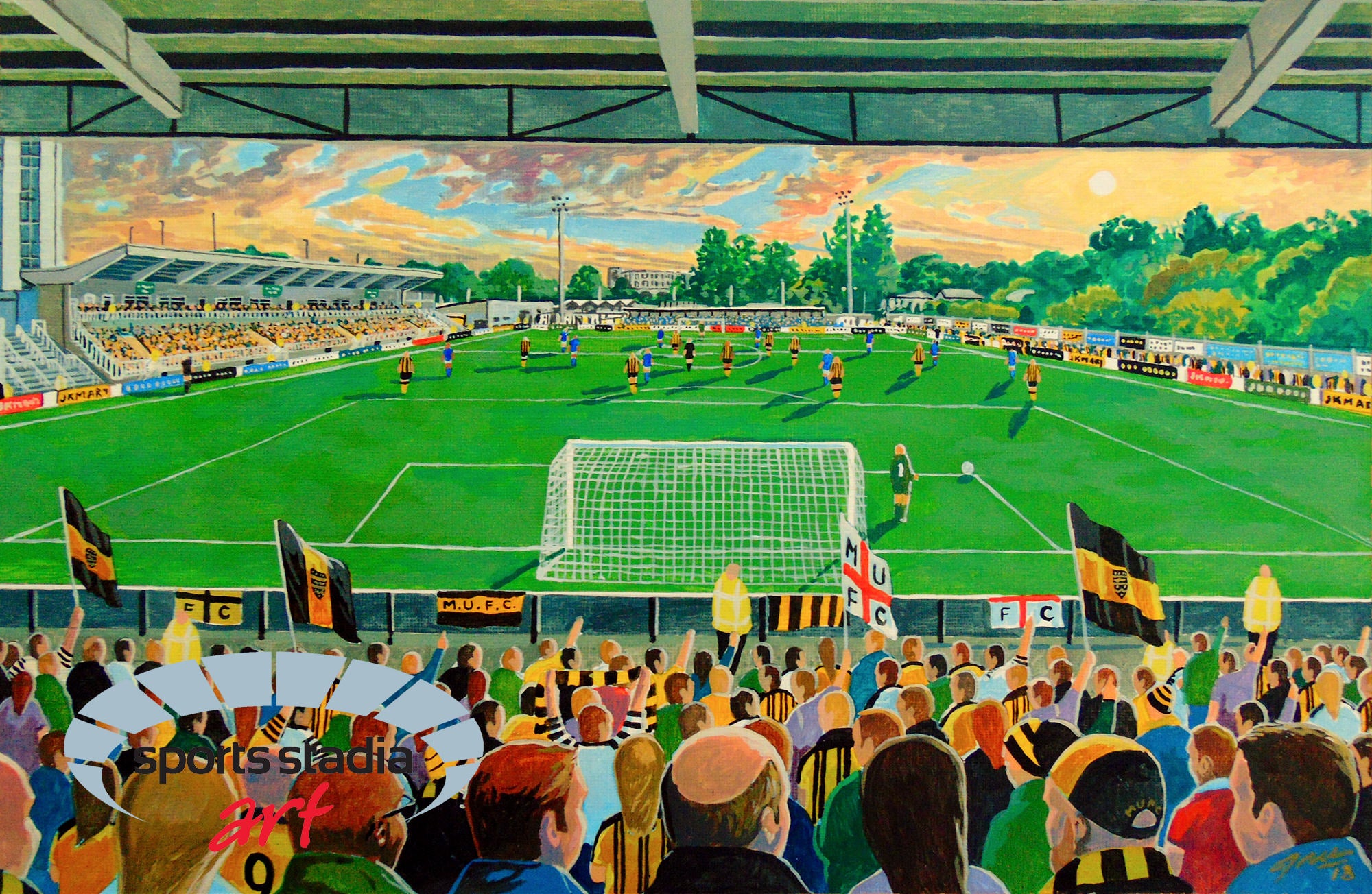 Maidstone United FC Gallagher Stadium Wall Art A4 Print
