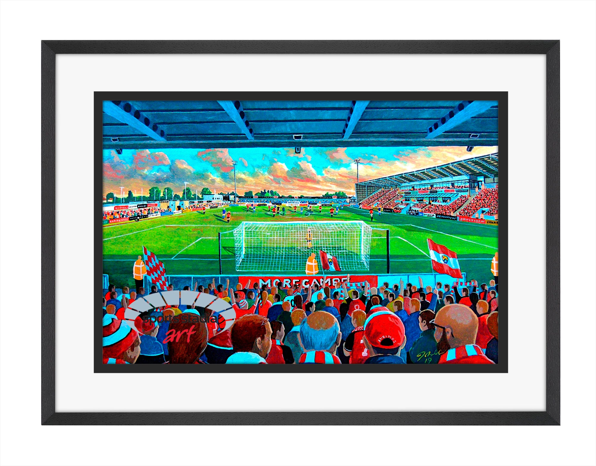 Morecambe FC Globe Arena Stadium Wall Art A4 Print