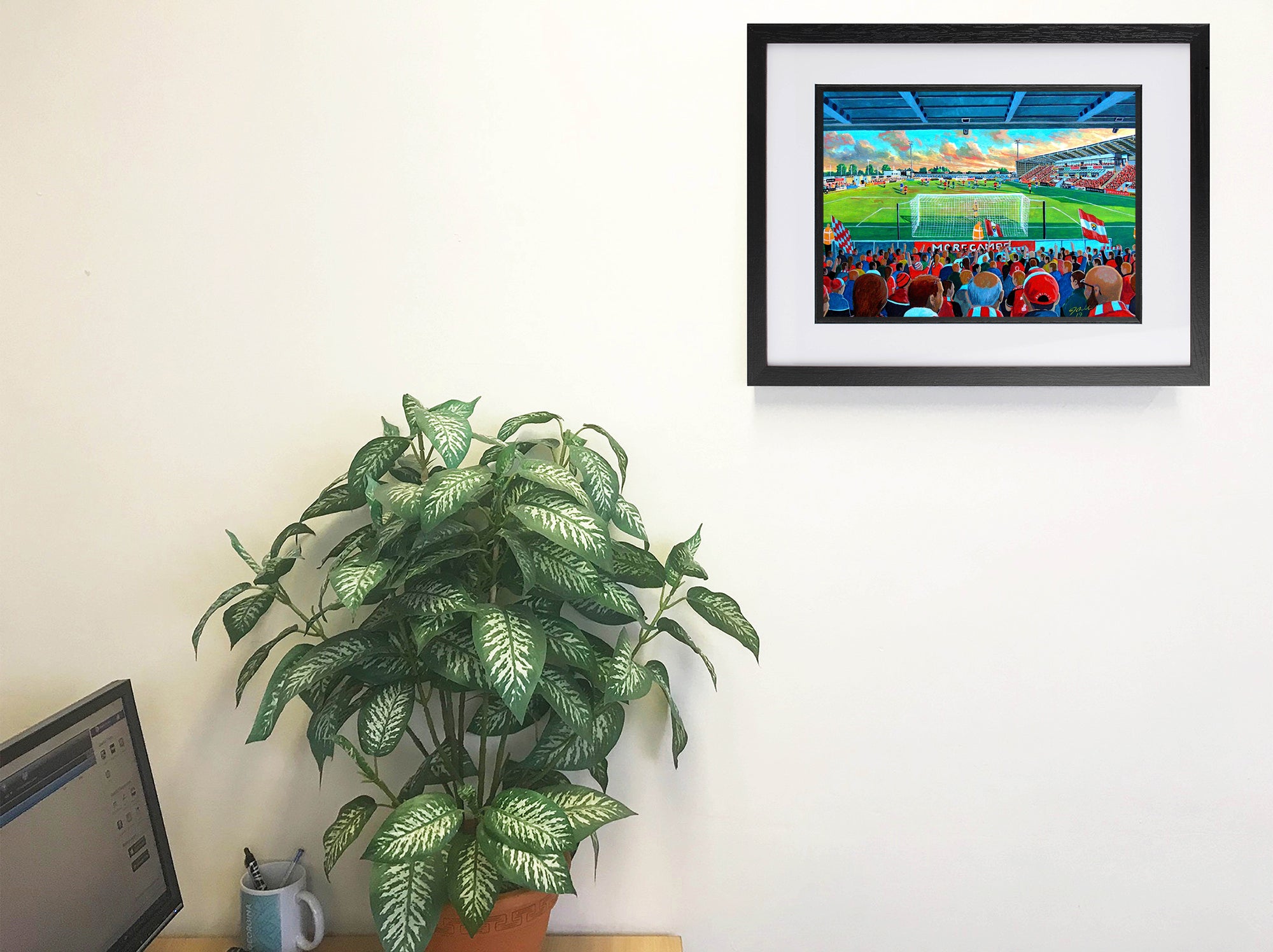 Morecambe FC Globe Arena Stadium Wall Art A4 Print