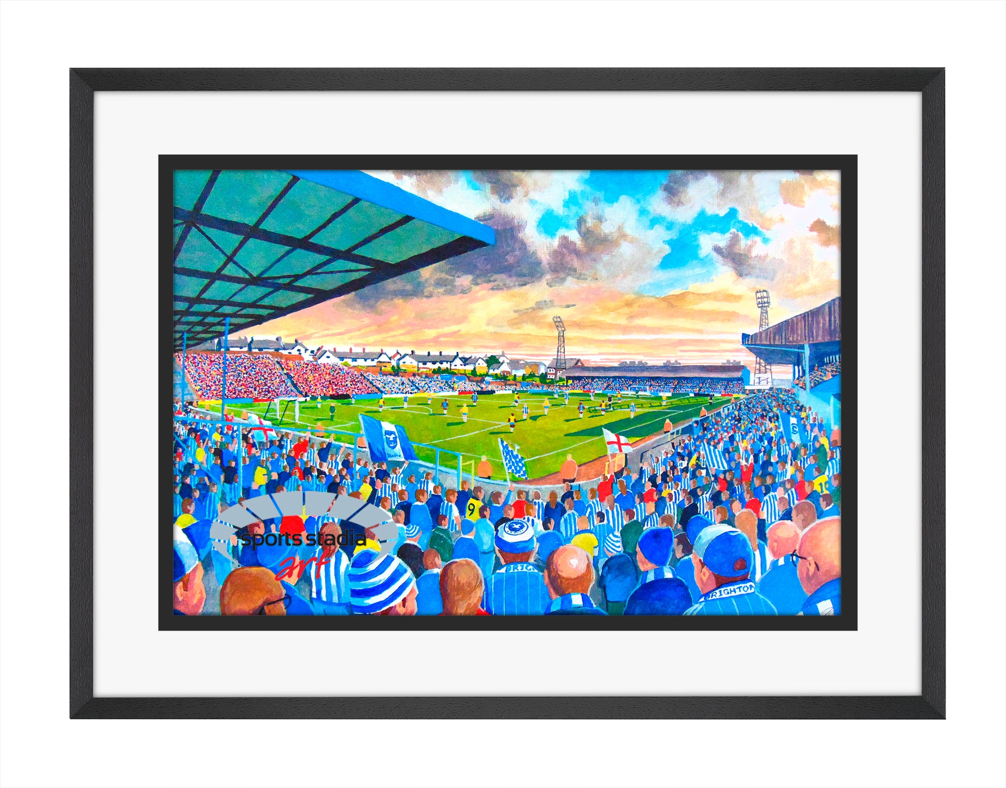 Brighton & Hove Albion FC Goldstone Ground Stadium Wall Art A4 Print