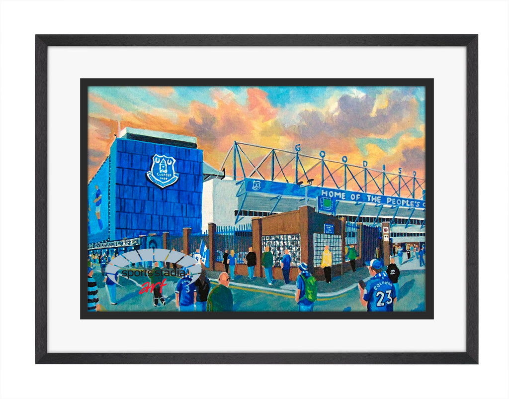 Everton FC Goodison Park Stadium 'Going to the Match' Wall Art A4 Print