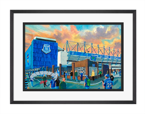 Everton FC Goodison Park Stadium 'Going to the Match' Wall Art A4 Print