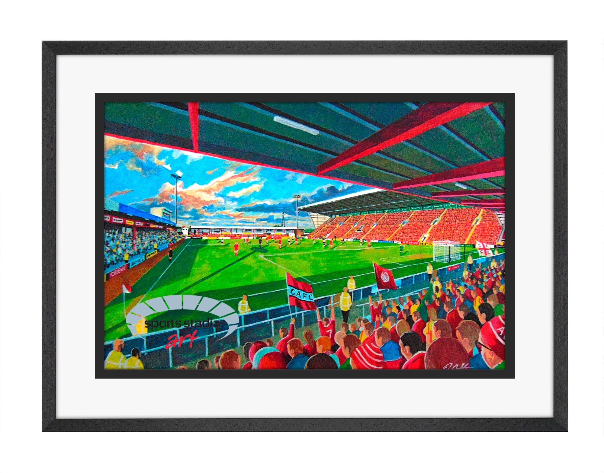 Crewe Alexandra FC Gresty Road Stadium Wall Art A4 Print